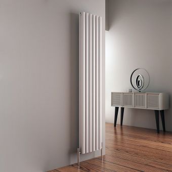 Carisa Tallis Double Aluminium Central Heating Radiator in Textured White