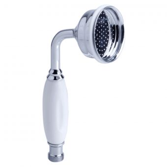 UK Bathrooms Essentials Traditional Shower Handset in Chrome and White