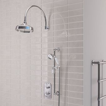 UK Bathrooms Essentials Shower Bundle 9 in Chrome