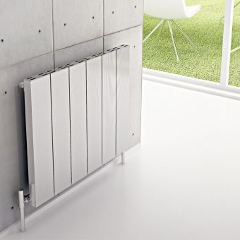 Carisa Elvino Aluminium Central Heating Radiator in Textured White