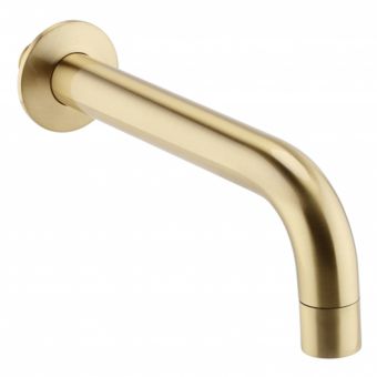 Astrala Prato Round Bath Spout Wall Mounted in Brushed Brass