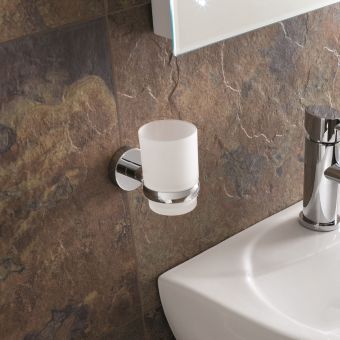UK Bathrooms Essentials Lassa Tumbler Holder in Chrome