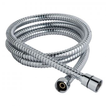 UK Bathrooms Essentials 1.5m Flexible Shower Hose with 10mm Bore in Chrome