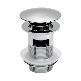 Harrogate Round Dome Slotted Sprung Basin Waste in Chrome