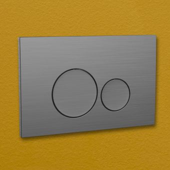 Amara Flush Plate with Round Buttons in Gunmetal