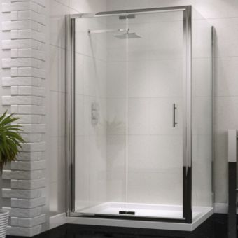 UK Bathrooms Essentials 900mm Shower Side Panel - EDO35