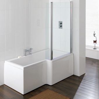Carron Quantum L Shaped 1500 x 850mm Right Hand Shower Bath - 23.4891R