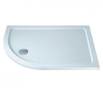 UKBathrooms Essentials Offset Left Hand 1200 x 900mm Quadrant Shower Tray in White H1290LQ100