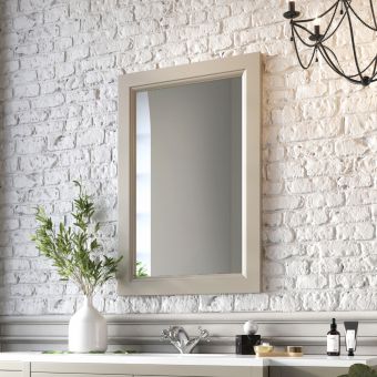 Harrogate 600 x 900mm Framed Mirror in Dovetail Grey