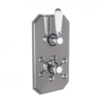 Harrogate Twin Concealed Thermostatic Shower Valve with Diverter in Chrome