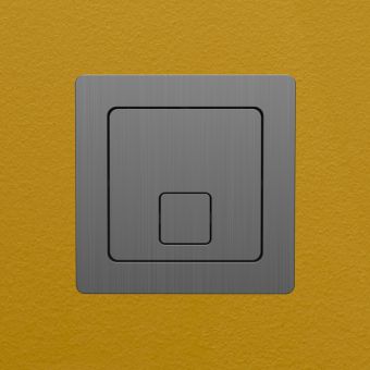 Amara Square Dual Flush Button in Gunmetal