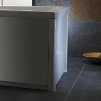 Roper Rhodes 700mm Uno End Bath Panel with Plinth - White -