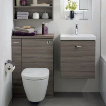 Ideal Standard Concept Space WC Unit With Right Hand Storage Cupboard - American Oak