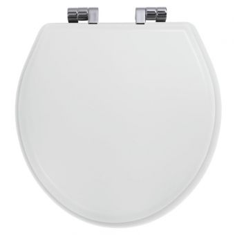Windsor solid wood toilet seat with soft-close hinges White