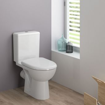 Geberit Selnova Open Back Close Coupled WC With Horizontal Outlet in White - 501041006