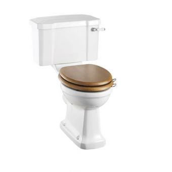 Burlington Close Coupled Regal Pan with horizontal outlet raised height - 48.5cm - White
