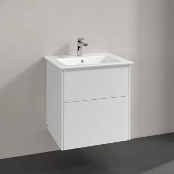 Villeroy and Boch Finero 600mm Wall Hung Vanity Unit and Basin in Glossy White - C52500DH