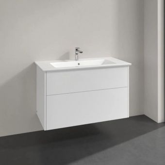Villeroy and Boch Finero 1000mm Wall Hung Vanity Unit and Basin in Glossy White - C52800DH