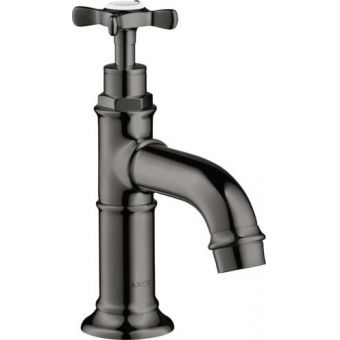 AXOR Montreux Pillar tap 50 with cross handle without waste polished black chrome