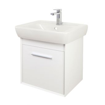 Abacus Simple Wall-hung Vanity Unit White 600mm FNUB-22-1005