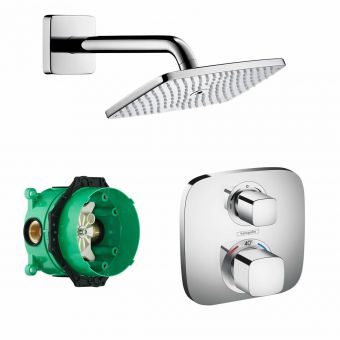 Hansgrohe Soft Cube Ecostat E Concealed Valve with Raindance E 240 Overhead Shower - 88101023
