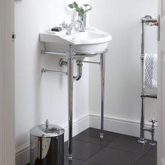 Imperial Drift Cloakroom Basin Stand with Towel Rail and Basin