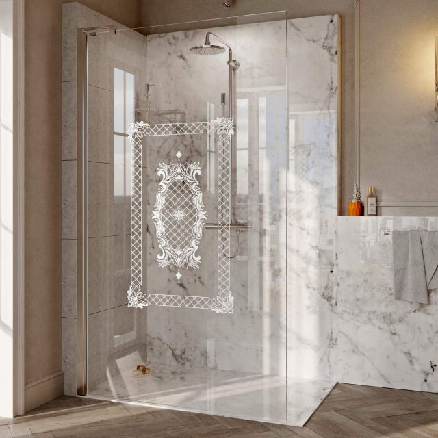 Roman Decem Victoriana Print Wetroom Shower Panel