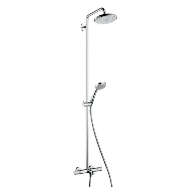 Hansgrohe Croma 220 Air Showerpipe With Bath Filler - 27223000