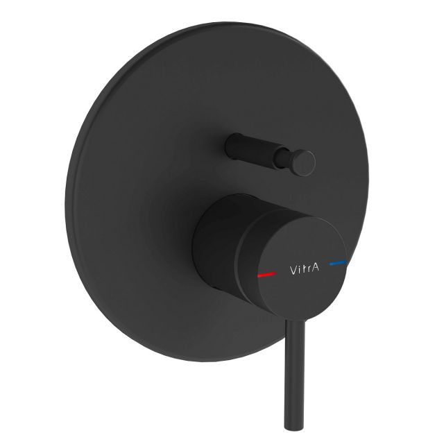 VitrA Origin Matt Black 2 Outlet Shower Valve - 4226536