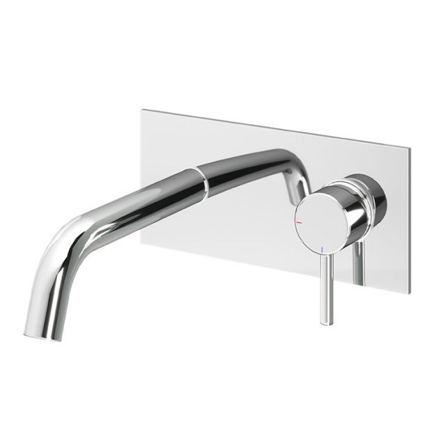 Abacus Iso Chrome Wall-mounted Basin Mixer Tap - TBTS-34-1602