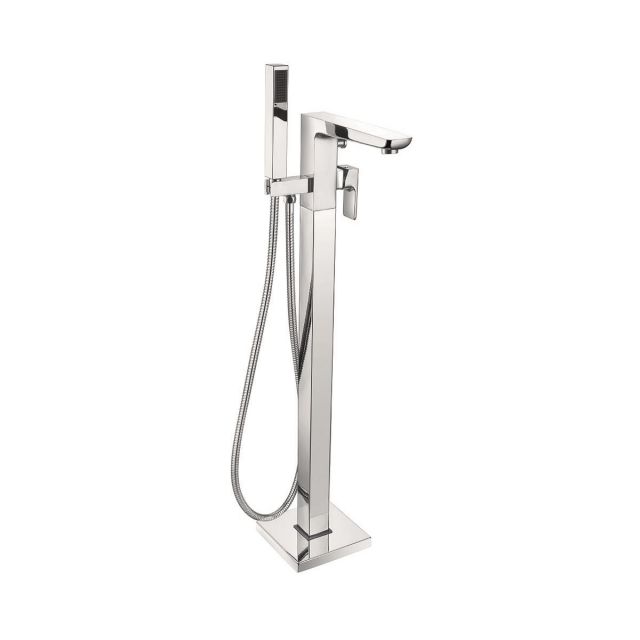 UK Bathrooms Essentials Stansfield Floorstanding Bath Mixer Tap with Shower Handset - UKBEST00117