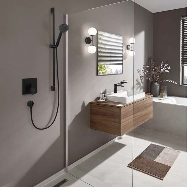 hansgrohe Vivenis Single Lever Concealed Shower Mixer Black - 75615670