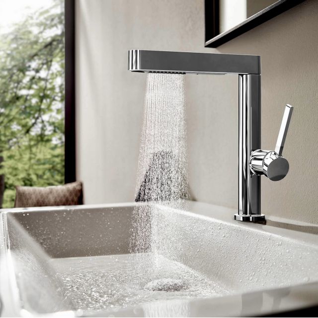 hansgrohe Finoris Basin Mixer 230 with Pull-out Spray and Push Waste Set  in Chrome - 76063000