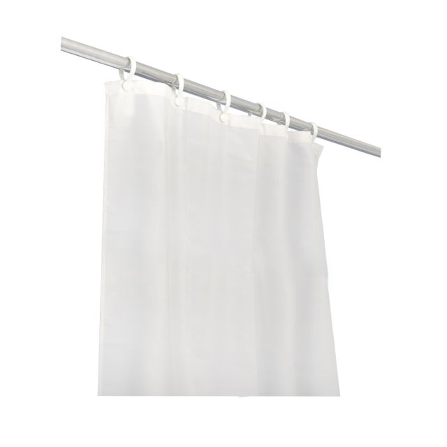 Bathex Weighted Shower Curtain in White Polyester (1830mm x 1830mm) - 65390