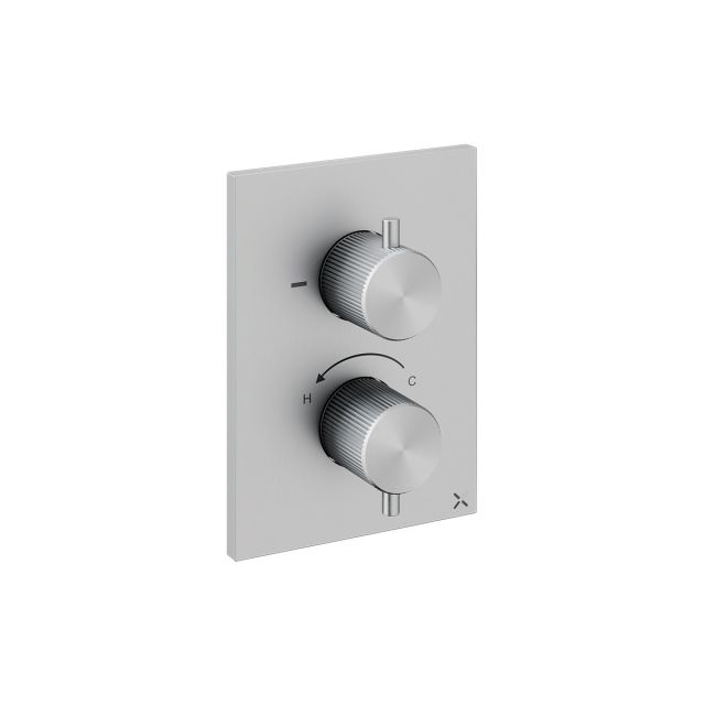 Crosswater 3ONE6 Crossbox Single Outlet Shower Valve in Stainless Steel