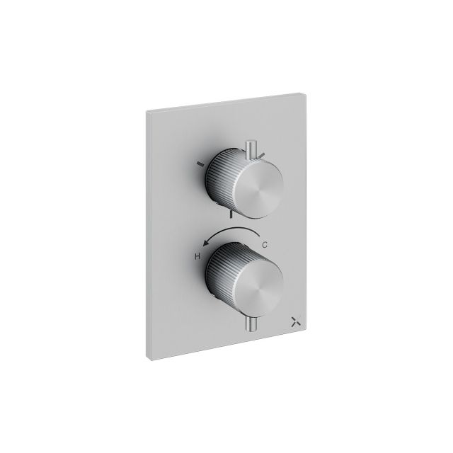 Crosswater 3ONE6 Crossbox 3 Outlet Shower Valve in Stainless Steel