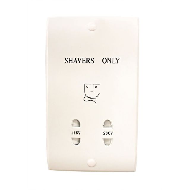 Origins Dual Voltage Shaver Socket in White