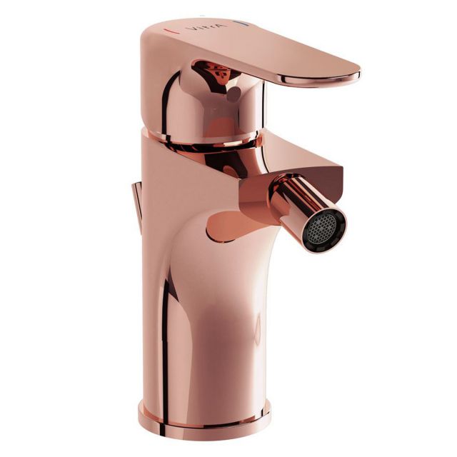 VitrA Root Round Bidet Mixer with Pop-up in Copper - A4272426