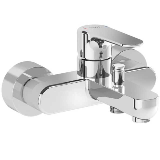 VitrA Root Round Bath Shower Mixer in Chrome - A42725
