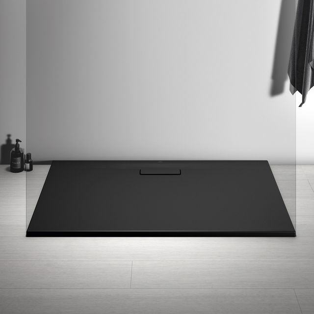Ideal Standard Ultraflat New 1200 cm x 800 cm Rectangular Shower Tray in Silk Black - T4469V3