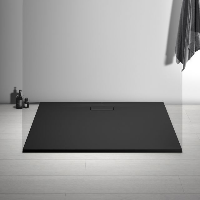 Ideal Standard Ultraflat New 1200 cm x 900 cm Rectangular Shower Tray in Silk Black - T4483V3