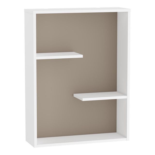 VitrA Voyage Wall Box in Matte White & Taupe