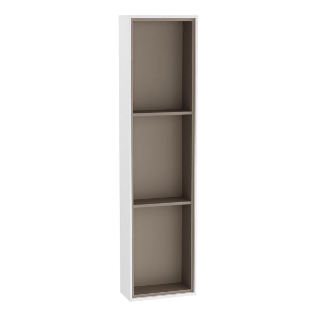 VitrA Voyage 3-Section Shelf Unit in Matte White & Taupe