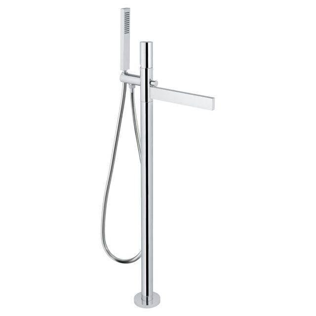 Abode Cyclo Floor Standing Bath Filler with Shower Handset in Chrome