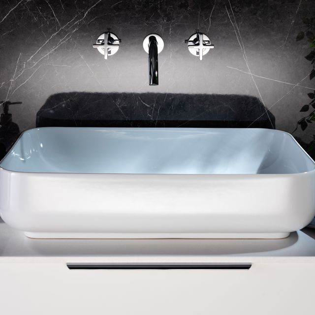 Abode Serenitie Wall Mounted 3 Hole Basin & Bath Mixer in Chrome