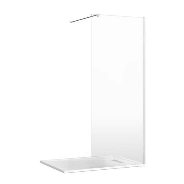 Crosswater Gallery 8 Recess Shower Enclosure with Wall Support in Polished Stainless Steel