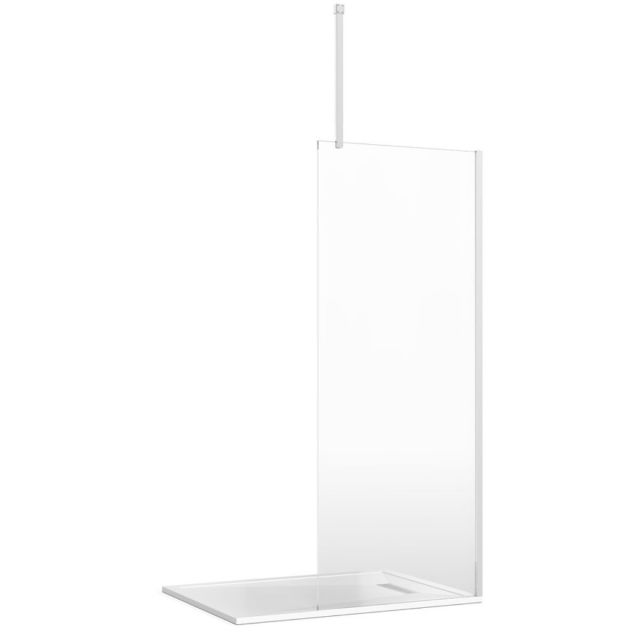 Crosswater Gallery 8 Recess Shower Enclosure with Ceiling Support in Polished Stainless Steel