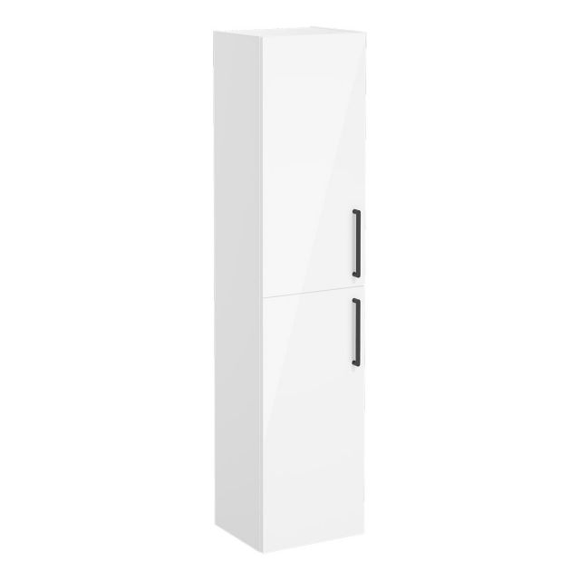 VitrA Root Flat Tall Unit with Left-Hand Door Hinge in High Gloss White (40cm)