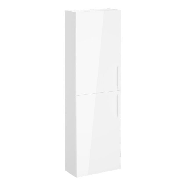 VitrA Root Flat Compact Tall Unit with Left-Hand Door Hinge in High Gloss White (50cm)