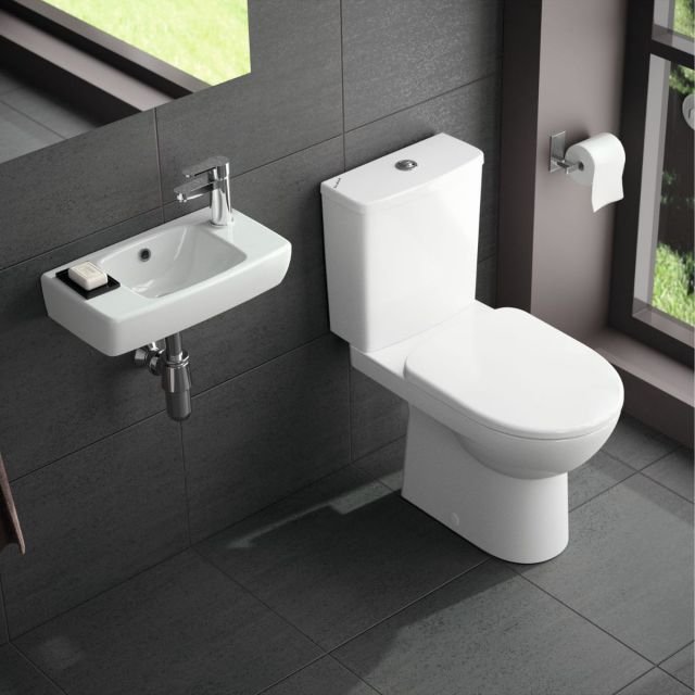 Geberit Selnova Open Back Close Coupled WC in White - 501042006